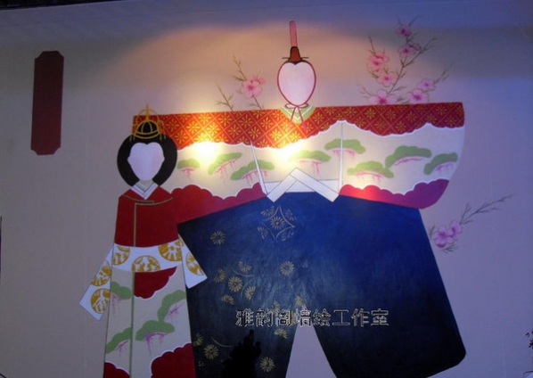 2010年9月深圳市宝安区梅陇镇日式料理店店堂《手绘墙画》作品 《正在寿司》