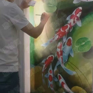 2016年5月香港大V活性硅藻泥壁画