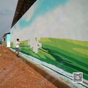 2018年5月江西永新科技示范园外墙彩绘壁画