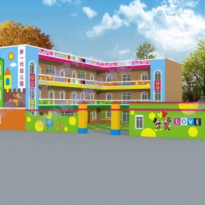 新一代幼儿园墙体彩绘方案施工案例