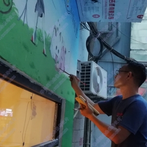 2018年5月深圳坂田餐厅墙绘