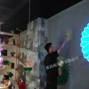 2019年8月23日深圳上梅林卓悦会商城浪里寻--臻牛主题餐厅手绘壁画案例