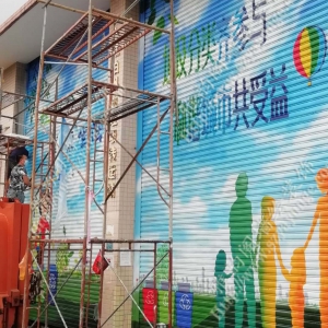 2020年7东莞 东城柏洲边垃圾转运站卷闸门壁画