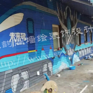 2021年4月深圳'闪闪红心军事题材夏令营'墙绘案例第一部分